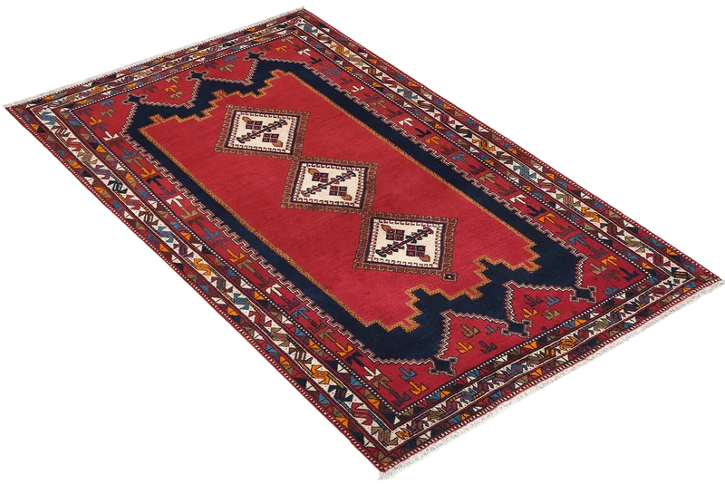 Afshar · Handgeknüpft – Rot, 235x145 cm