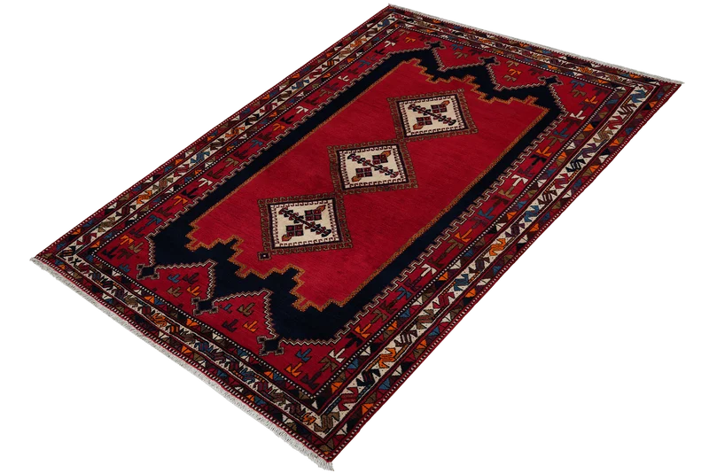 Afshar · Handgeknüpft – Rot, 235x145 cm