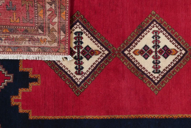 Afshar · Handgeknüpft – Rot, 235x145 cm
