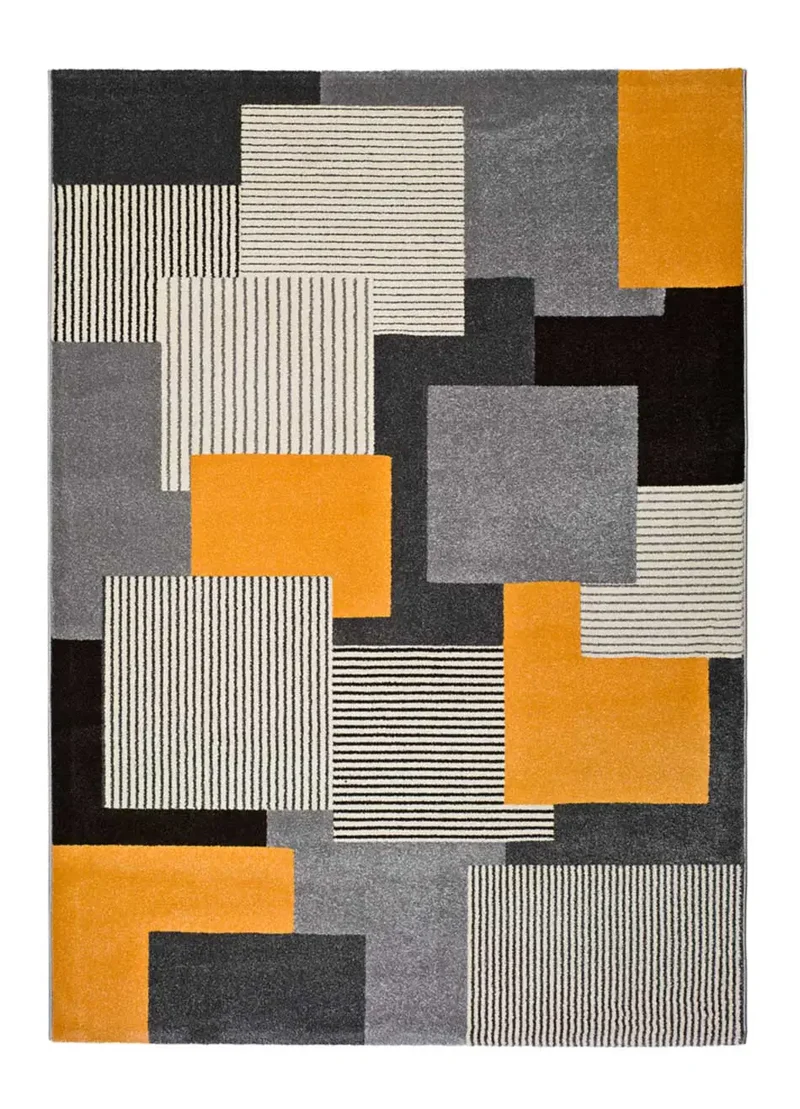 Alfombra geométrica Leo 12158 Gris