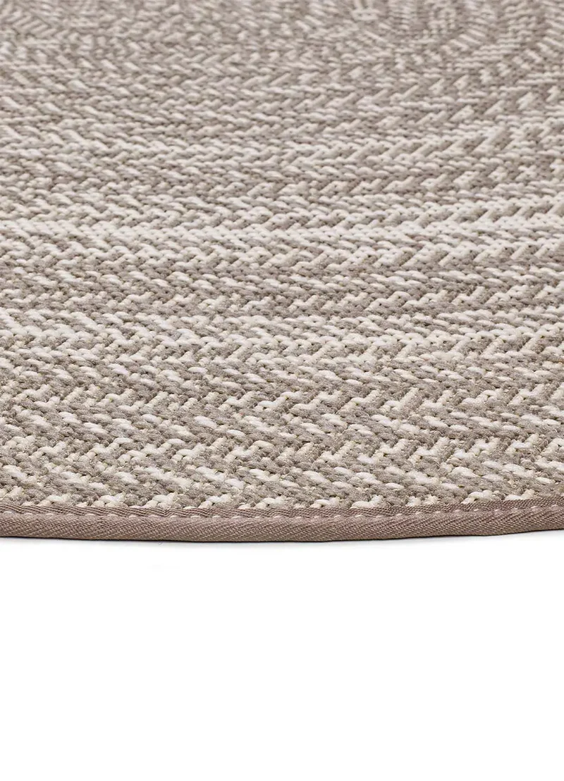 Alfombra redonda de exterior Silvana 48837 Lino