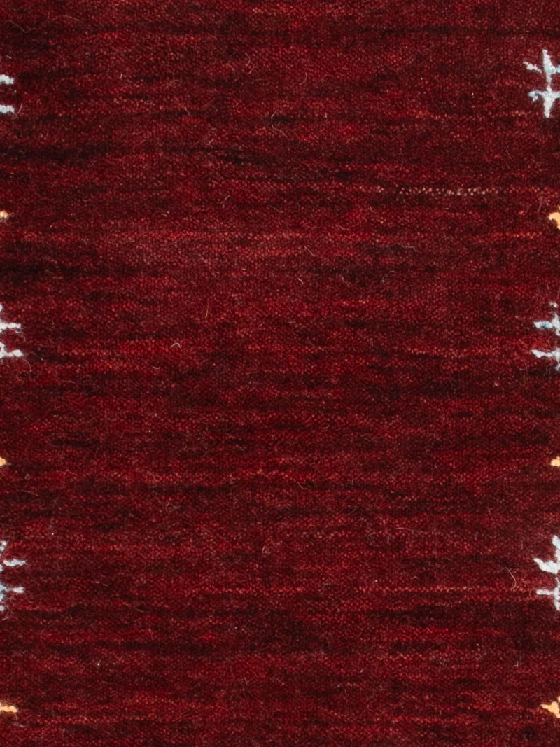 Loribaft Loom Teppich 60x90cm - Wollteppich - dunkelrot