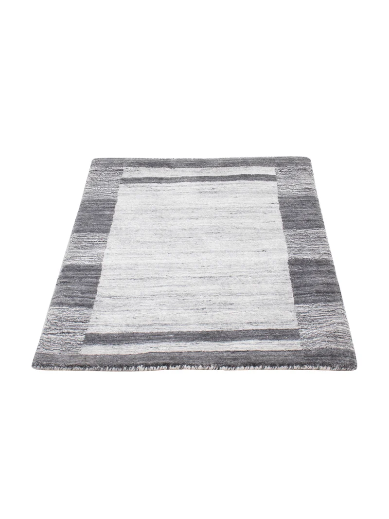 Gabbeh Teppich - Loribaft Softy - 60 x 90 cm - hellgrau