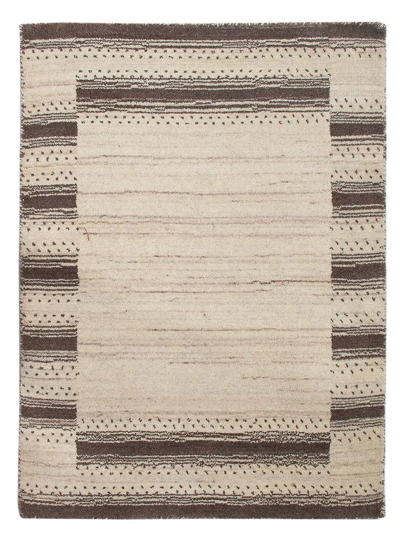 Loribaft Loom Teppich 60x90cm - Wollteppich - beige