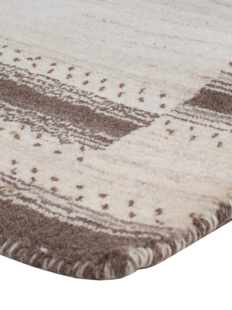 Loribaft Loom Teppich 60x90cm - Wollteppich - beige