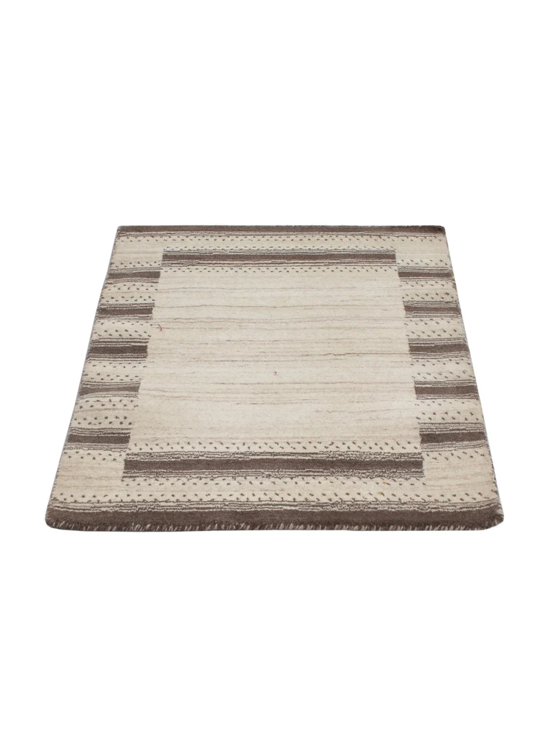 Loribaft Loom Teppich 60x90cm - Wollteppich - beige