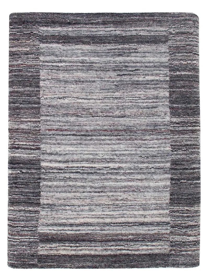 Loribaft Loom Teppich 60x90cm - Wollteppich - grau