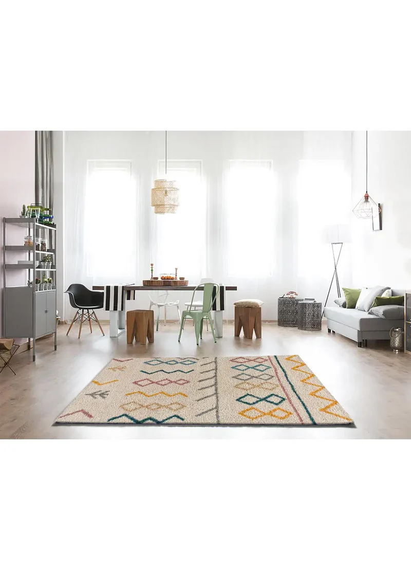 Alfombra shaggy étnica Ulai 8653 Multi