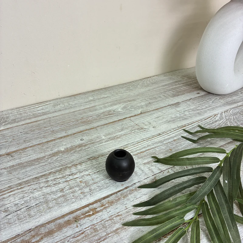 Kerzenhalter Dobra Kugel Sphere 6cm Form Metall Schwarz Kerzenständer Deko