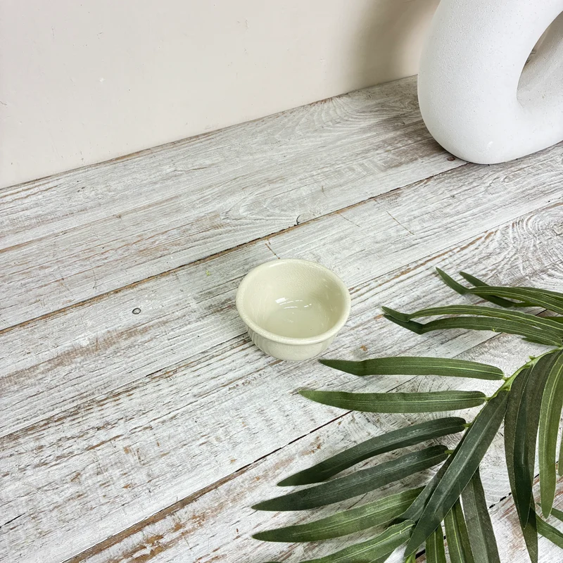 Ami Design Deko Schale Creme Keramik Craquelé Deko