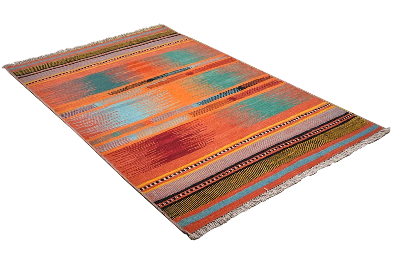 Kelim Gashgai · Handgewebt – Bunt, 197x124 cm