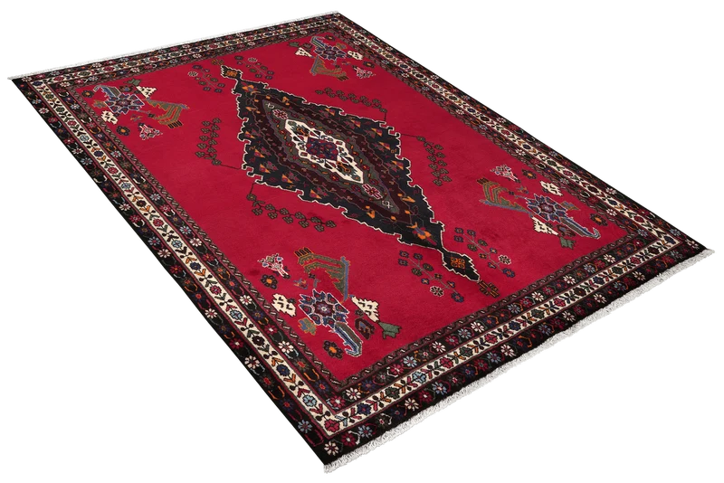 Afshar · Handgeknüpft – Rot, 216x164 cm