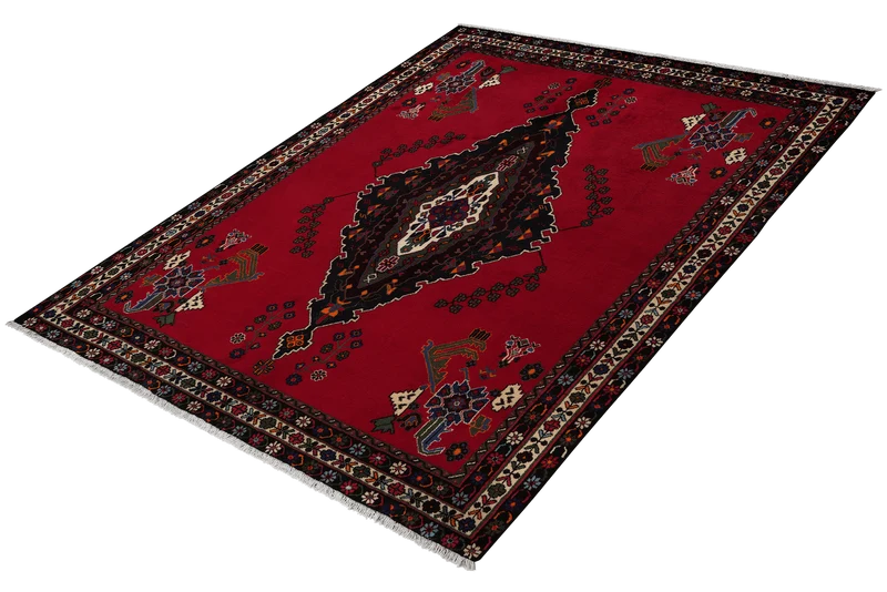 Afshar · Handgeknüpft – Rot, 216x164 cm