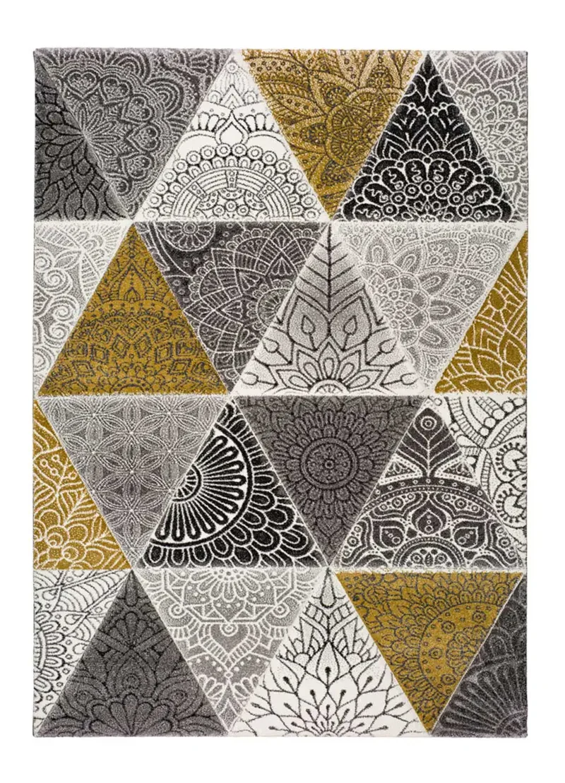 Alfombra geométrica Amy 22626 Gris