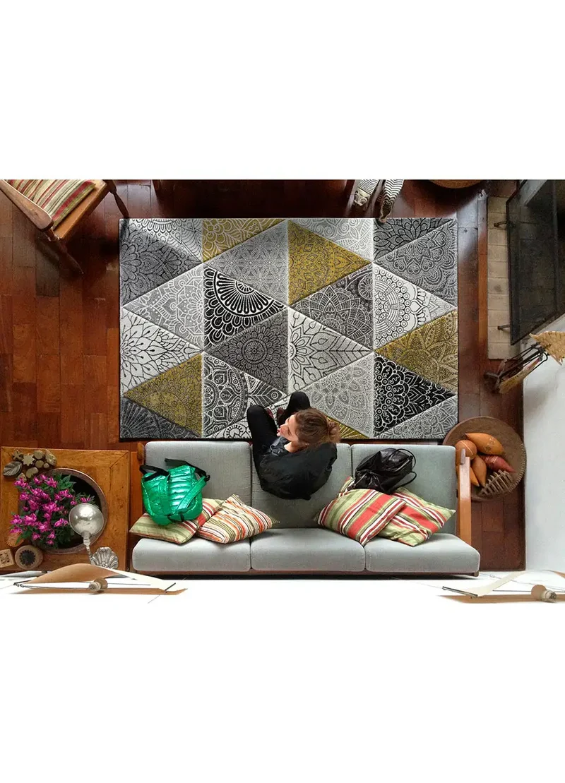 Alfombra geométrica Amy 22626 Gris