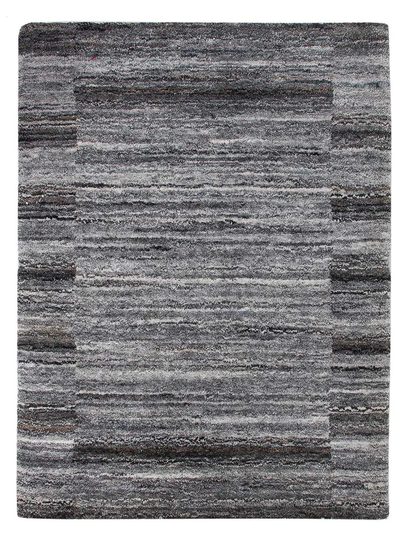Loribaft Loom Teppich 60x90cm - Wollteppich - grau
