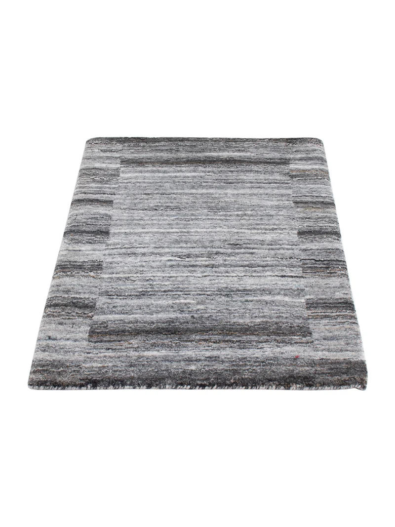 Loribaft Loom Teppich 60x90cm - Wollteppich - grau
