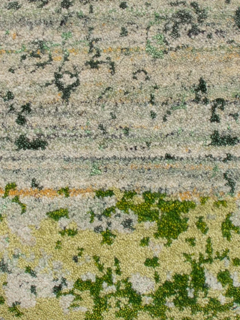 Gabbeh Teppich Indus 60x90cm - Wollteppich - hellgrün