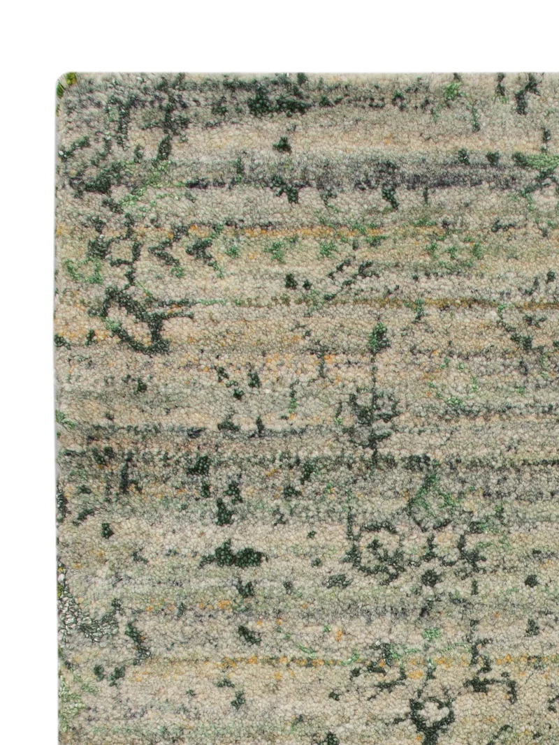 Gabbeh Teppich Indus 60x90cm - Wollteppich - hellgrün