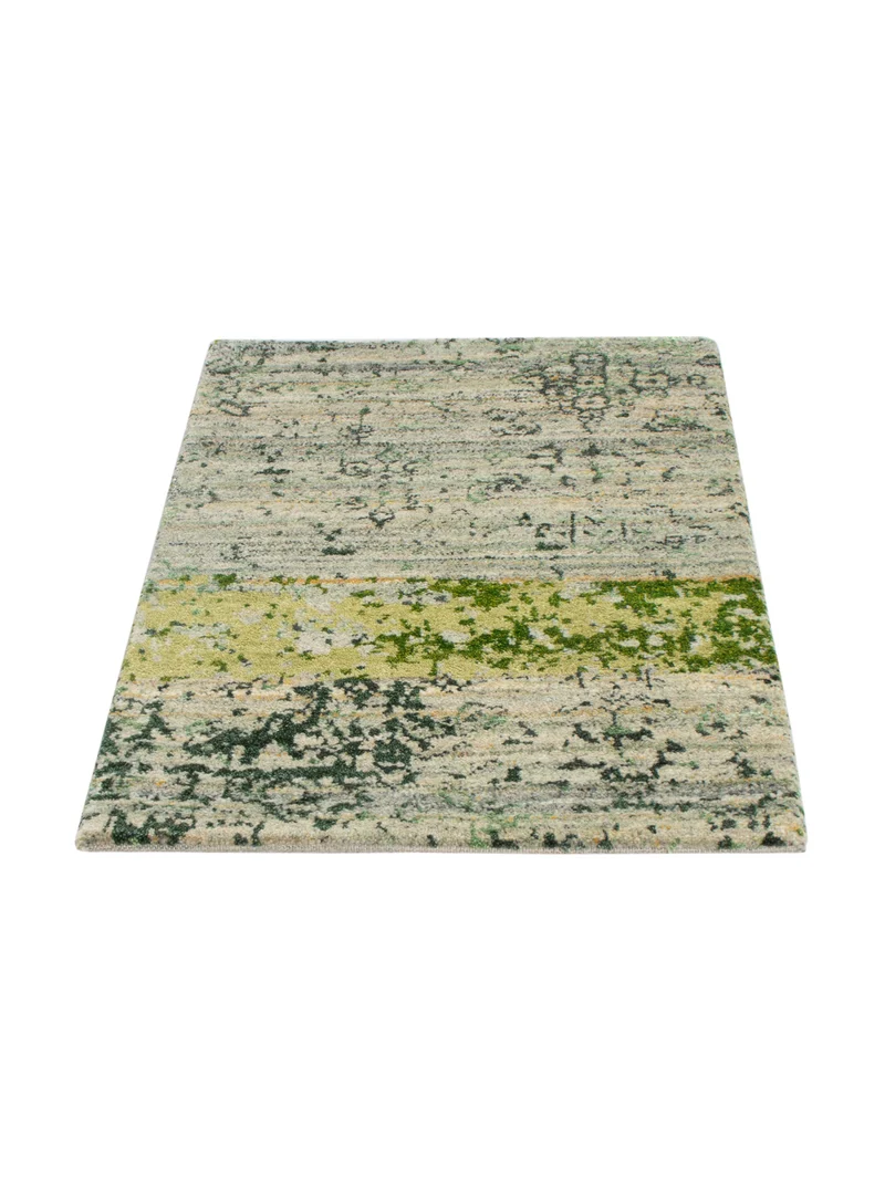 Gabbeh Teppich Indus 60x90cm - Wollteppich - hellgrün