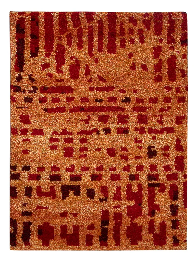 Gabbeh Teppich Indus 60x90cm - Wollteppich - rost