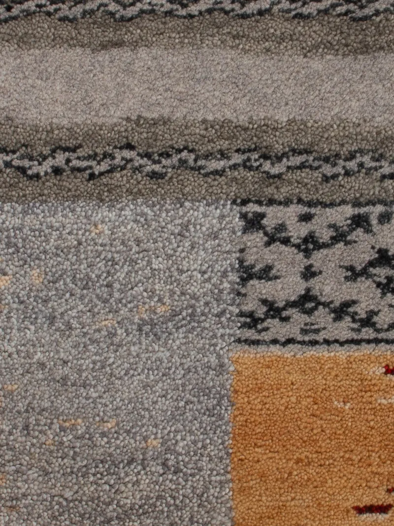 Gabbeh Teppich Indus 60x90cm - Wollteppich - mehrfarbig