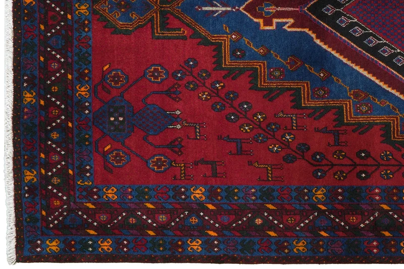 Afshar · Handgeknüpft – Rot, 236x151 cm