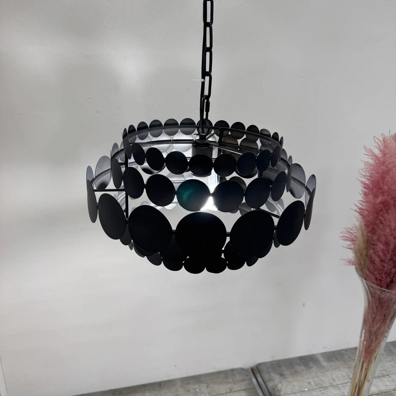PTMD Viviane Schwarz Metall Scheiben Retro Deckenlampe Lampe