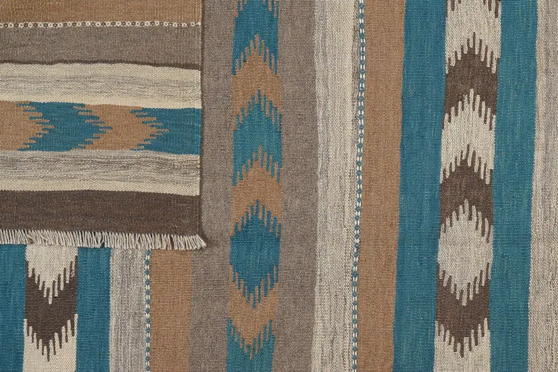 Kelim Gashgai · Handgewebt – Blau, 300x197 cm