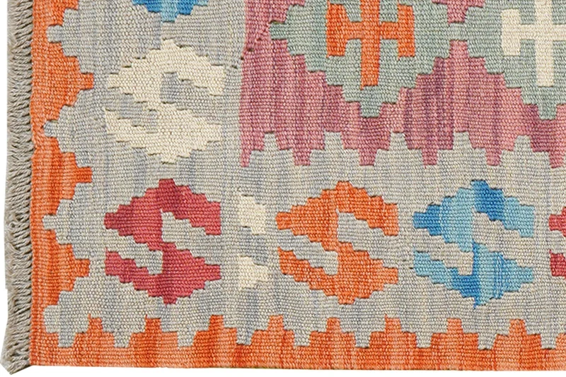 Kelim Gashgai · Handgewebt – Rosa, 191x60 cm