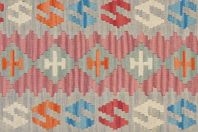 Kelim Gashgai · Handgewebt – Rosa, 191x60 cm