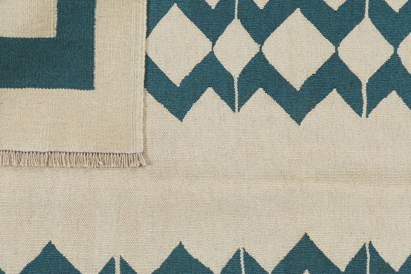 Kelim Gashgai · Handgewebt – Beige, 196x142 cm