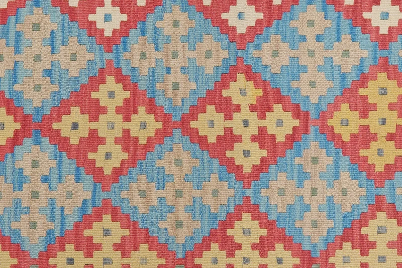 Kelim Gashgai · Handgewebt – Rot, 259x178 cm