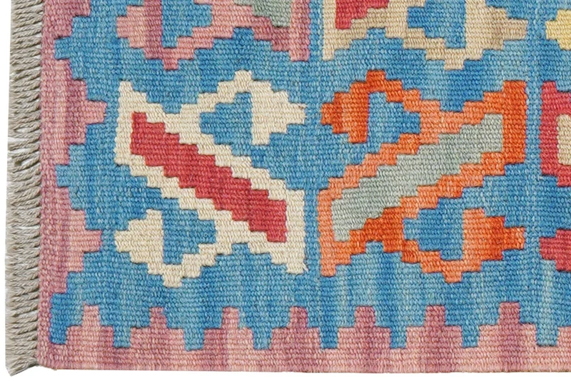 Kelim Gashgai · Handgewebt – Bunt, 205x60 cm