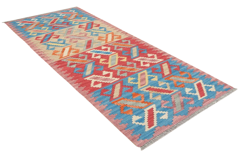 Kelim Gashgai · Handgewebt – Bunt, 205x60 cm
