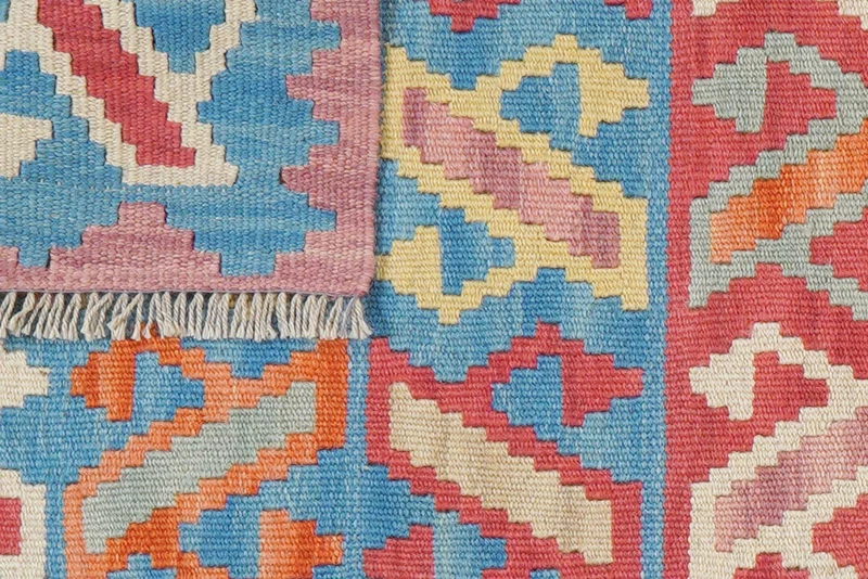 Kelim Gashgai · Handgewebt – Bunt, 205x60 cm