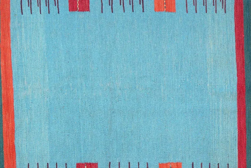 Kelim Gashgai · Handgewebt – Blau, 202x121 cm