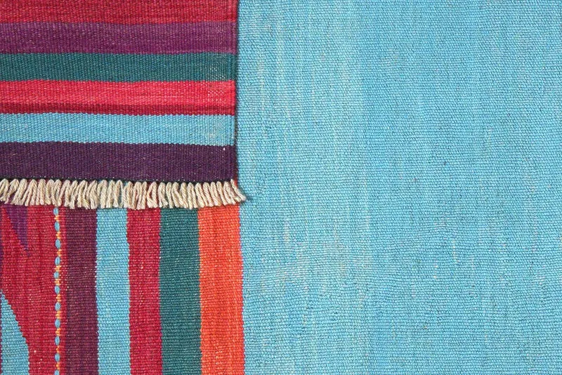 Kelim Gashgai · Handgewebt – Blau, 202x121 cm