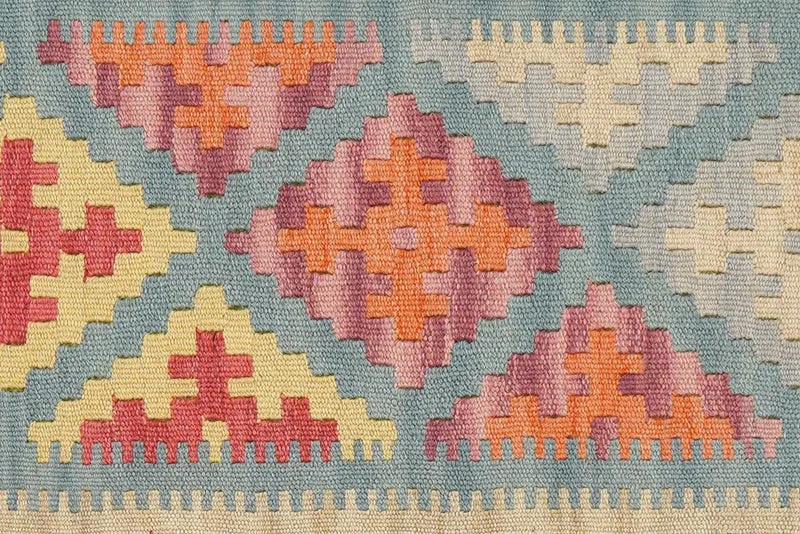 Kelim Gashgai · Handgewebt – Türkis, 237x60 cm