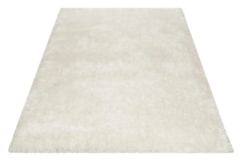 Teppich Creme Weiß glänzend Hochflor "Shiny Touch" WECONhome