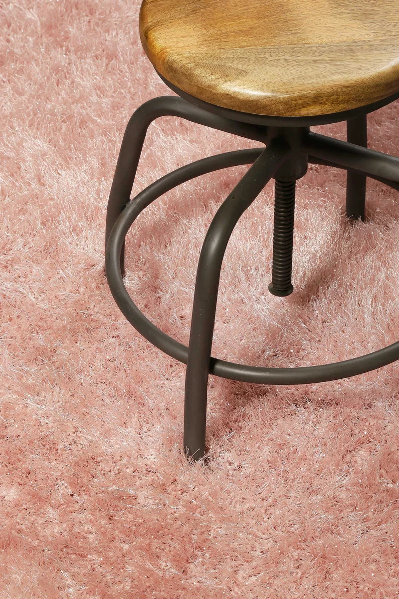 Teppich Rosa glänzend Hochflor "Shiny Touch" WECONhome