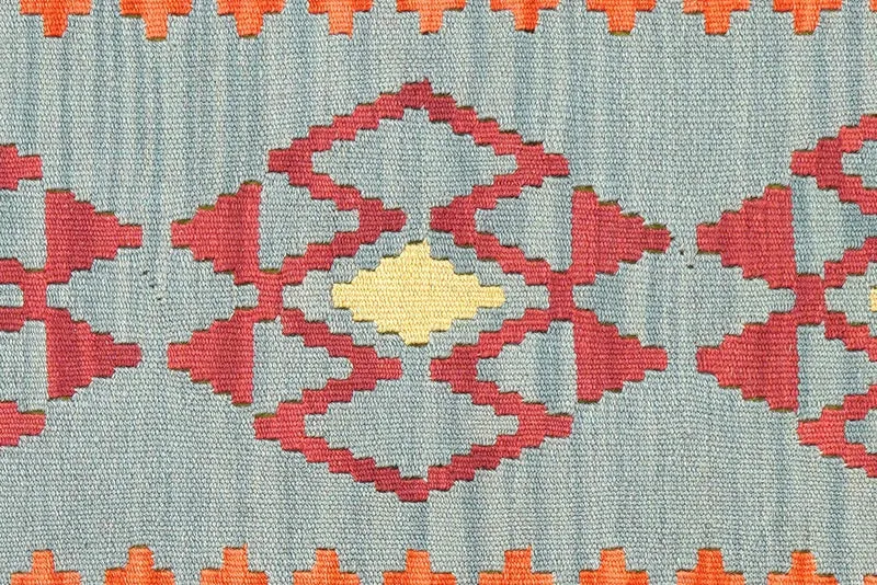 Kelim Gashgai · Handgewebt – Blau, 197x57 cm