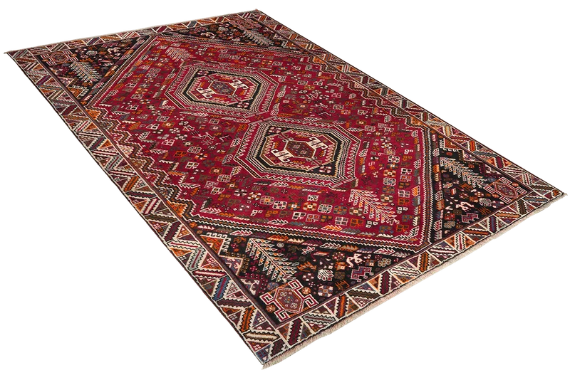 Gashgai · Handgeknüpft – Rot, 254x177 cm