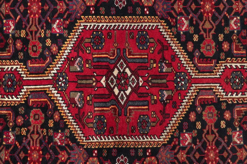 Khamseh · Handgeknüpft – Blau, 234x140 cm