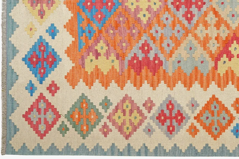 Kelim Gashgai · Handgewebt – Orange, 250x171 cm