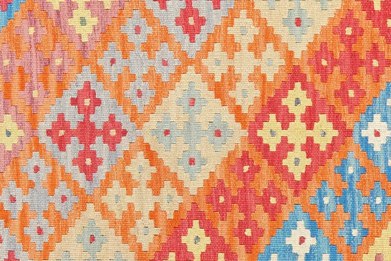 Kelim Gashgai · Handgewebt – Orange, 250x171 cm