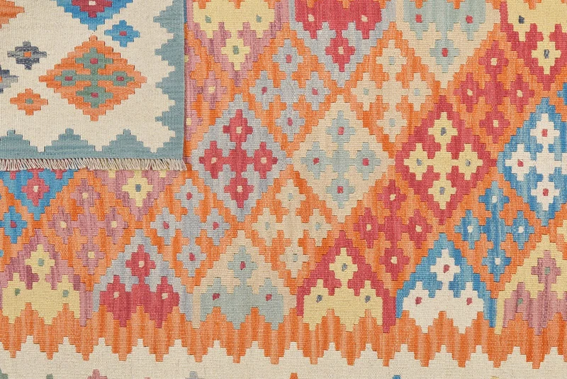 Kelim Gashgai · Handgewebt – Orange, 250x171 cm