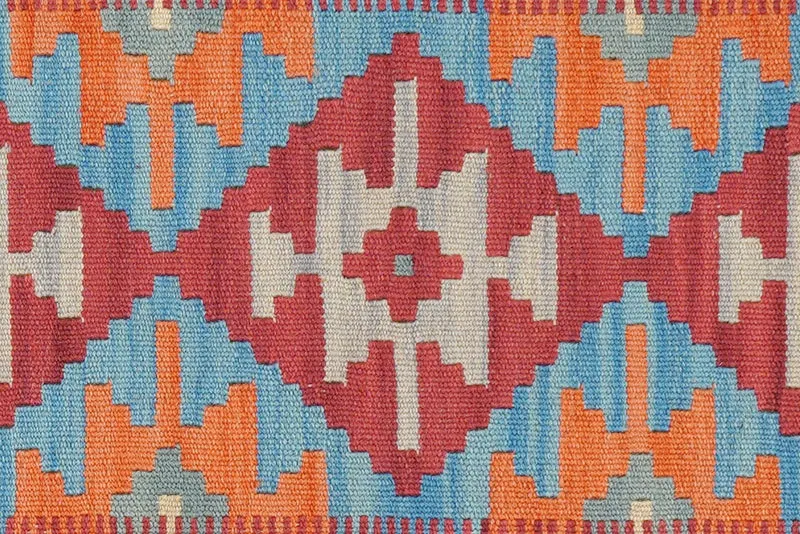 Kelim Gashgai · Handgewebt – Rot, 192x58 cm
