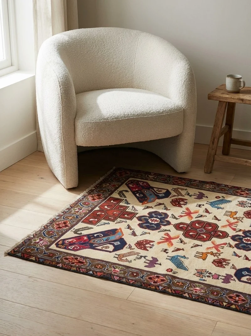 Afshar · Handgeknüpft – Beige, 152x108 cm