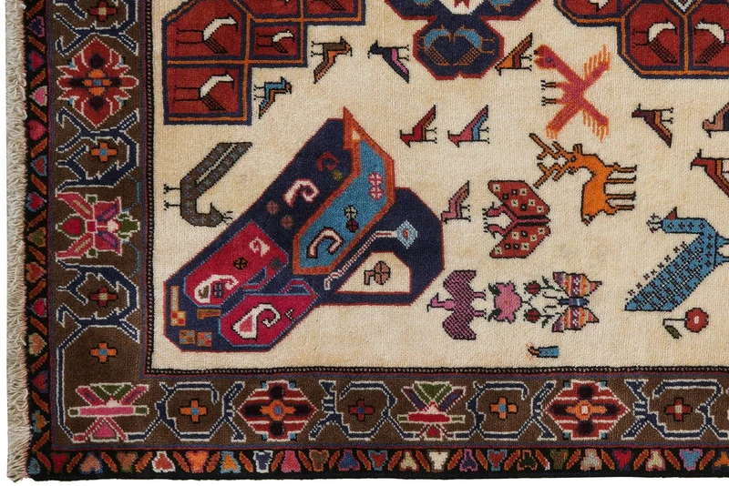 Afshar · Handgeknüpft – Beige, 152x108 cm